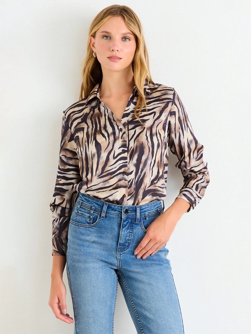 POLERA MUJER ASH MANGA LARGA PUÑO ANCHO - 1