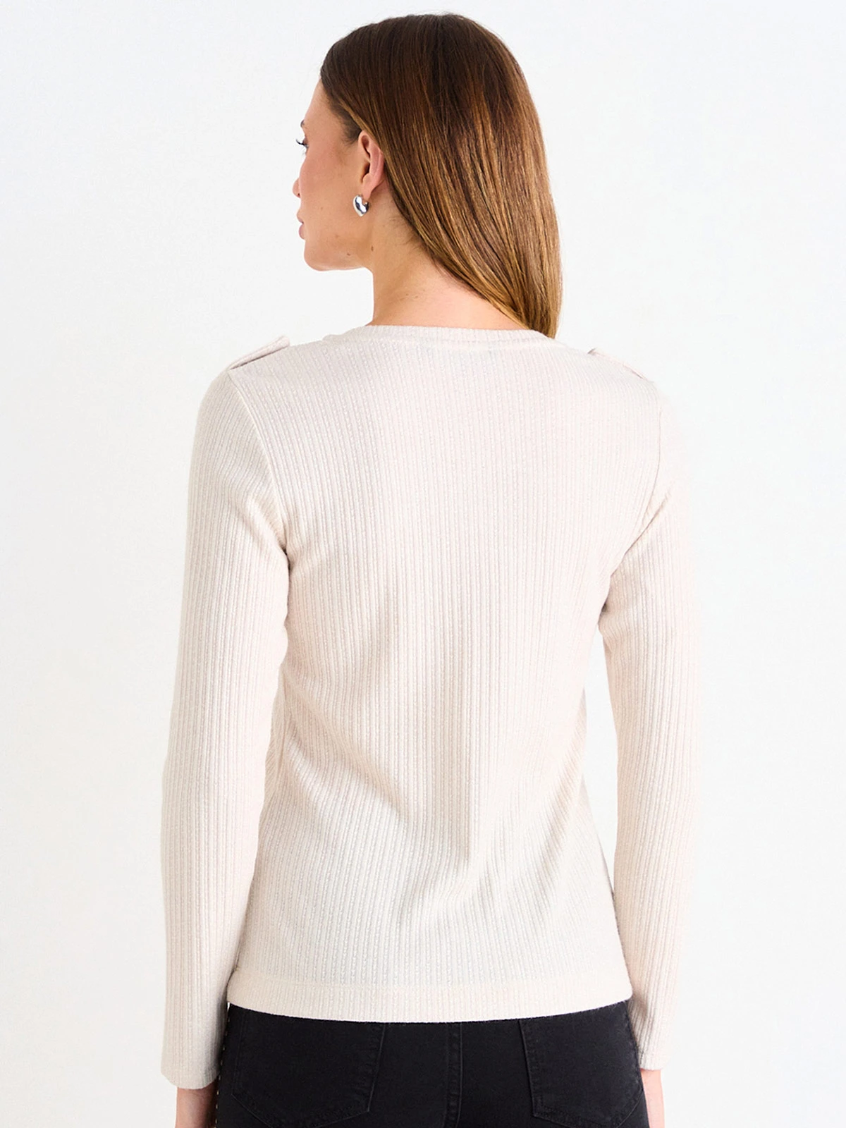 POLERA MUJER ASH ESCOTE REDONDO MANGA LARGA - 4