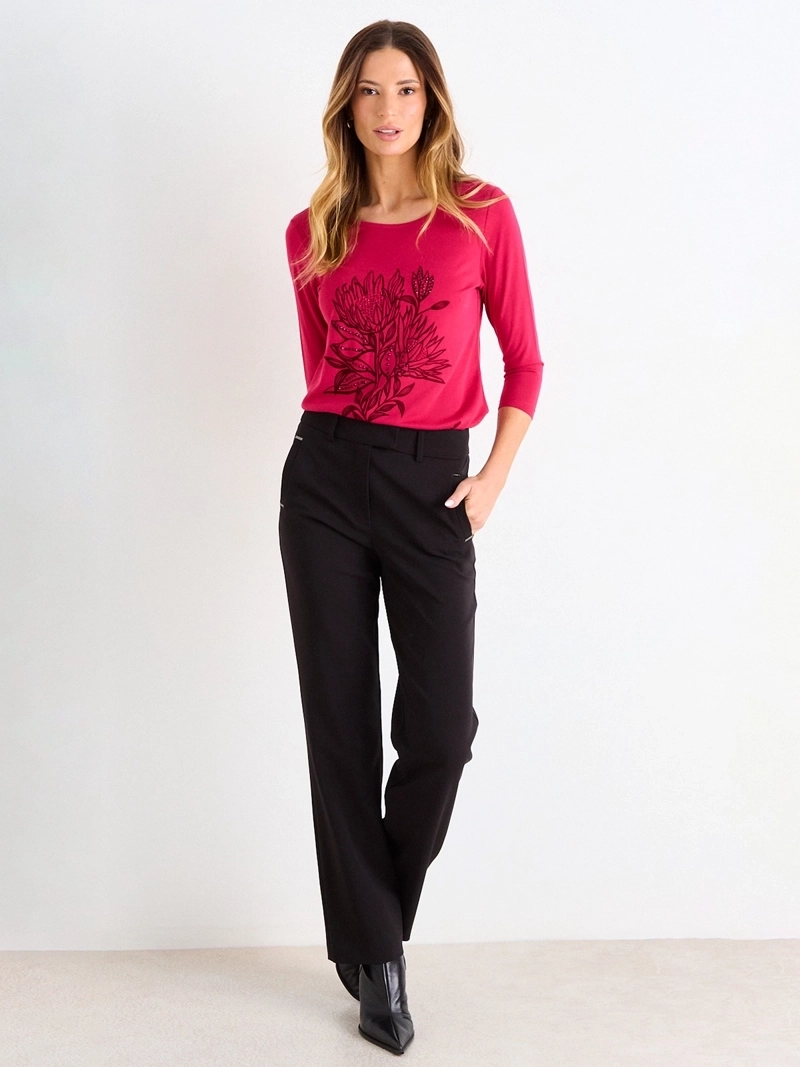 POLERA MUJER ASH ESCOTE REDONDO MANGA 3/4 - 1