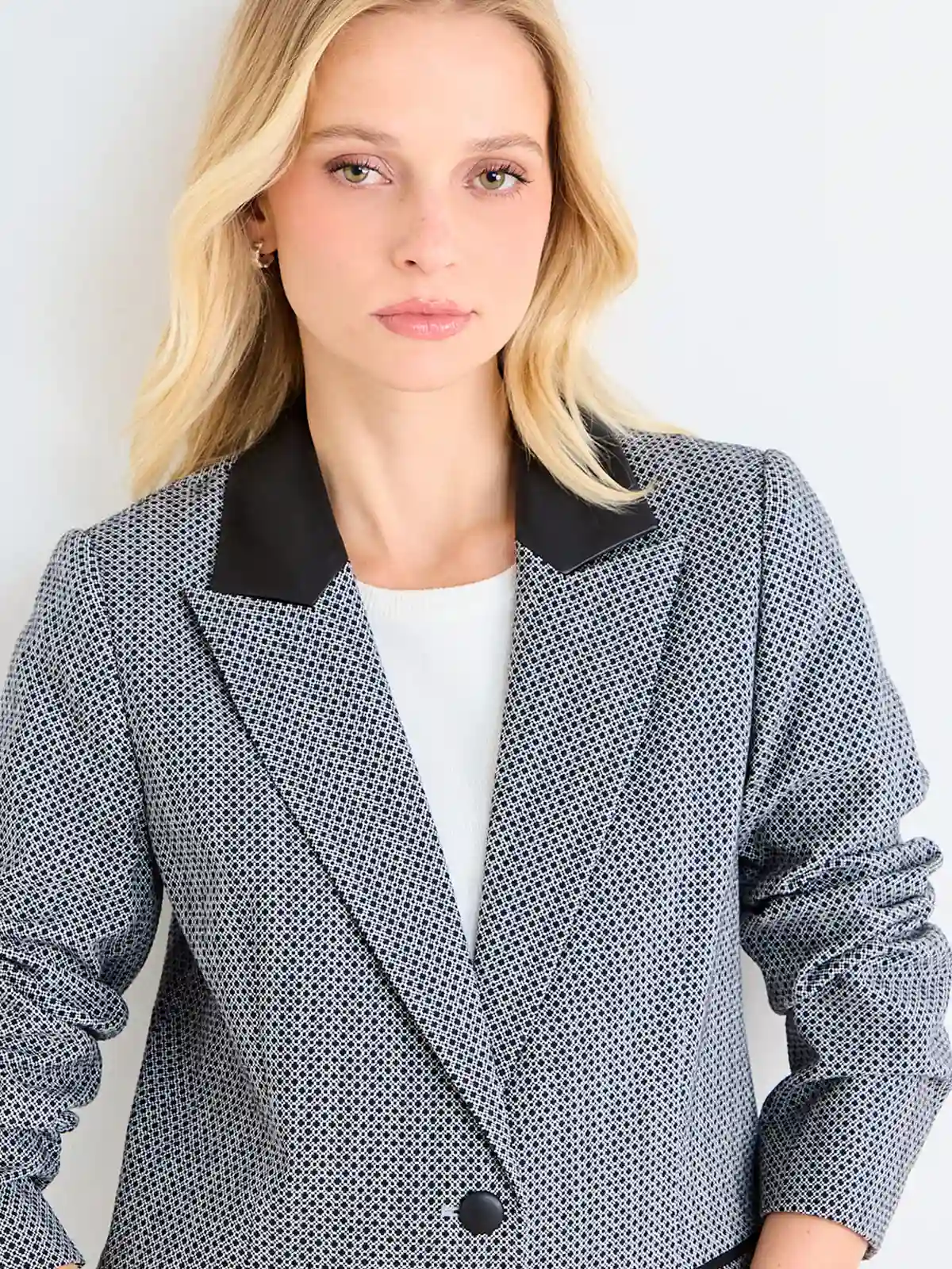 BLAZER MUJER ASH ALGODÓN ENTALLADO APLICACIONES - 5