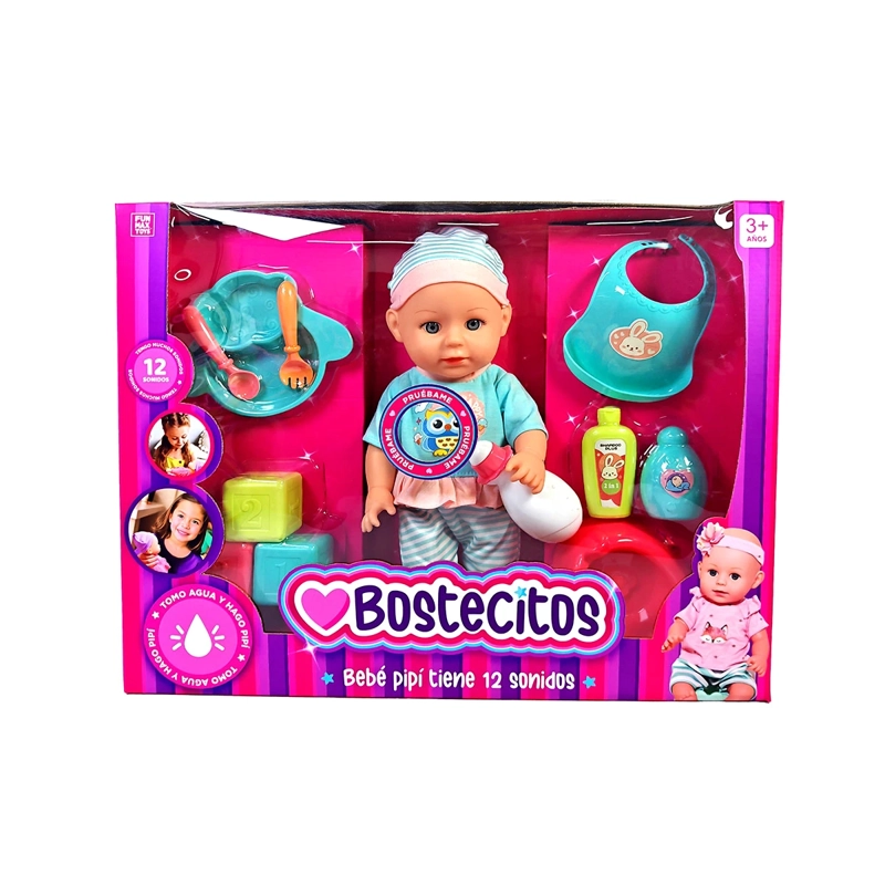 MUÑECA BOSTECITOS PIPI 12 SONIDOS Y 12 ACCESORIOS - 1