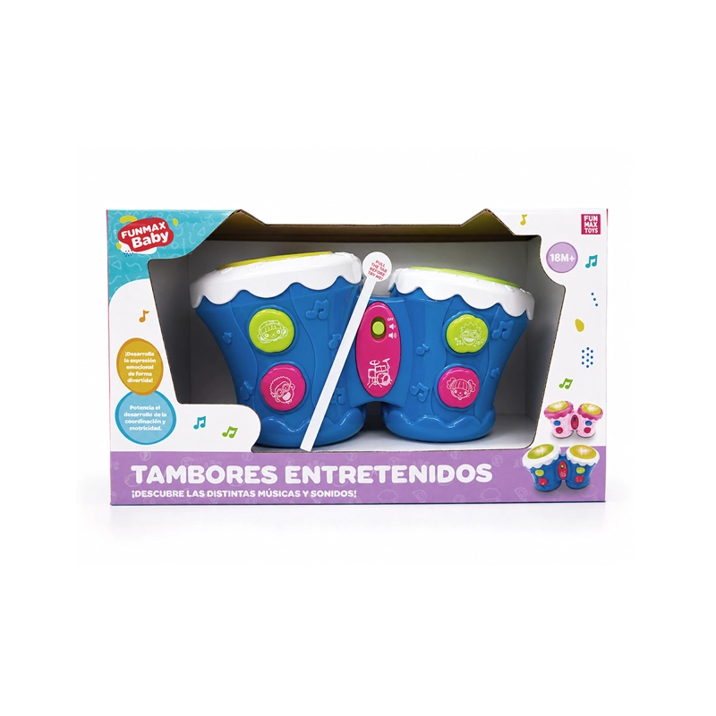 SET TAMBORES MUSICALES KIDDO LUZ Y SONIDO - 2