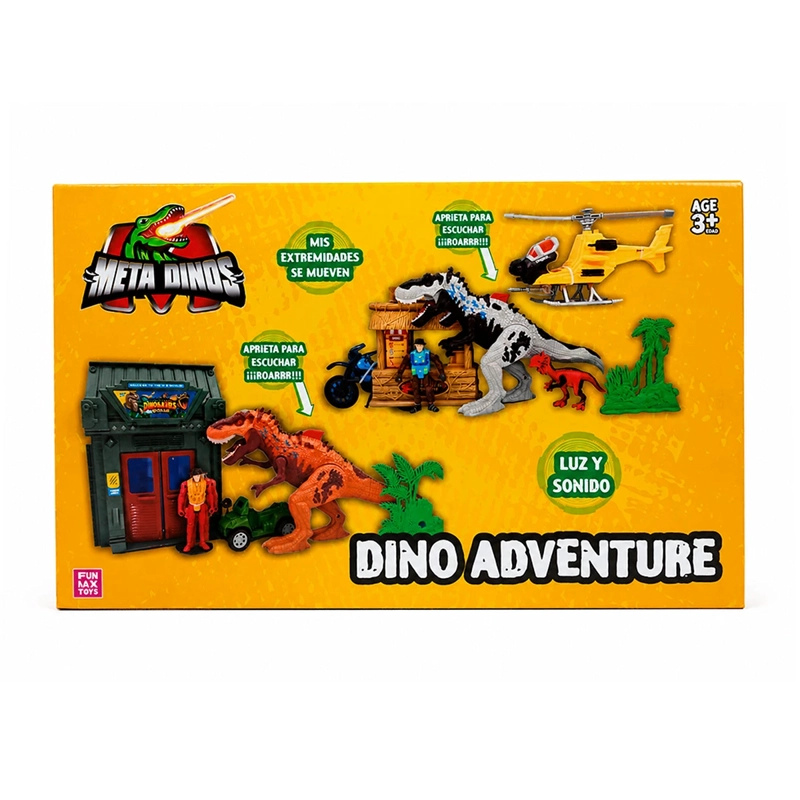 SET DE JUEGO META DINO HELICOPTERO DINO Y FIGURAS GRANDE - 2