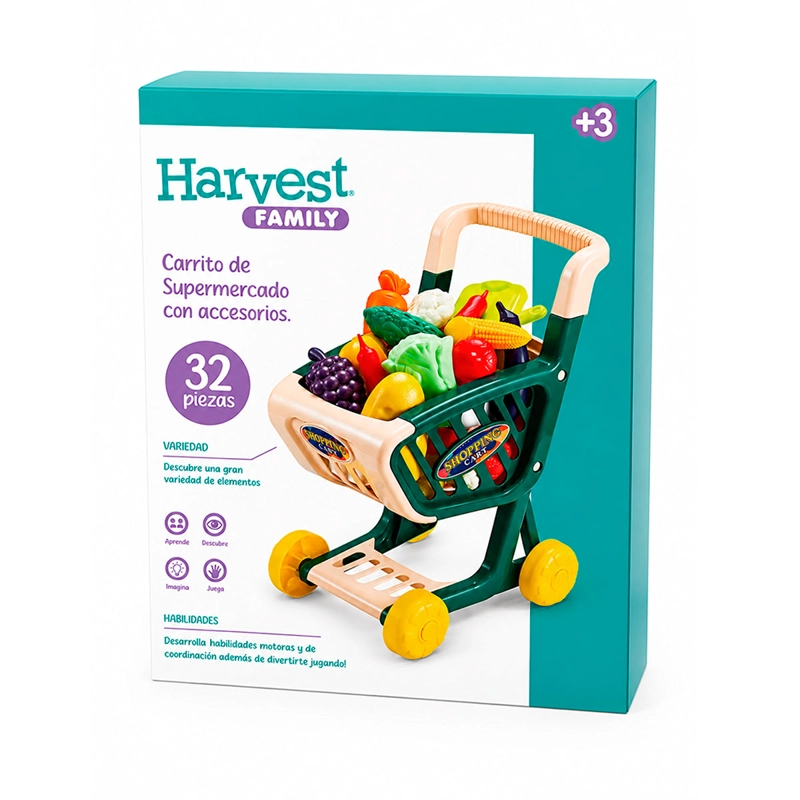 CARRO DE SUPERMERCADO HARVEST ACCESORIOS 32 PIEZAS - 2