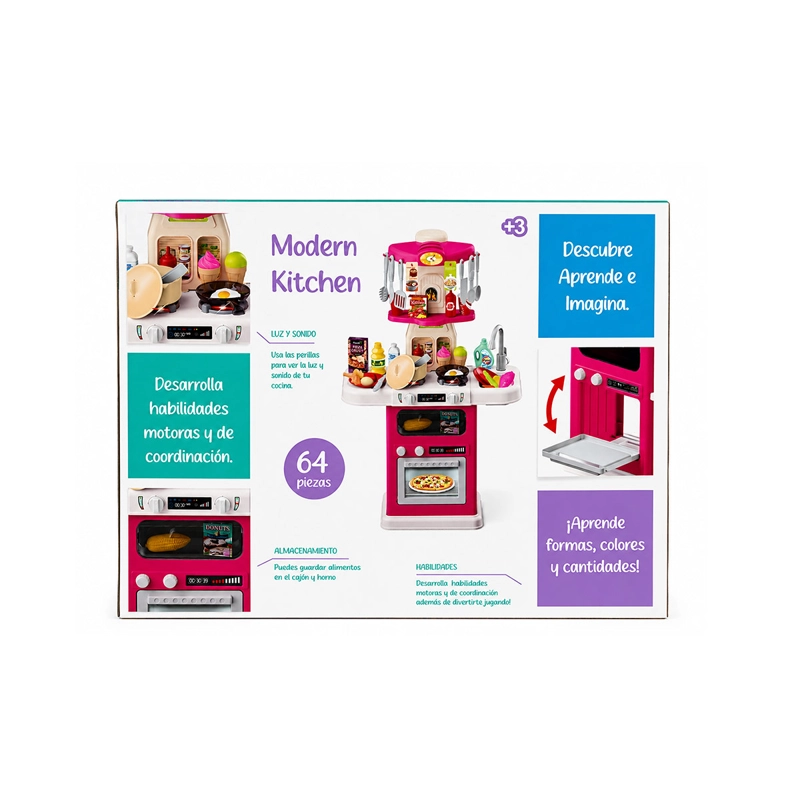 JUGUETE DE COCINA HARVEST ROLEPLAY COCINA LUZ Y SONIDO 64 PZS - 3