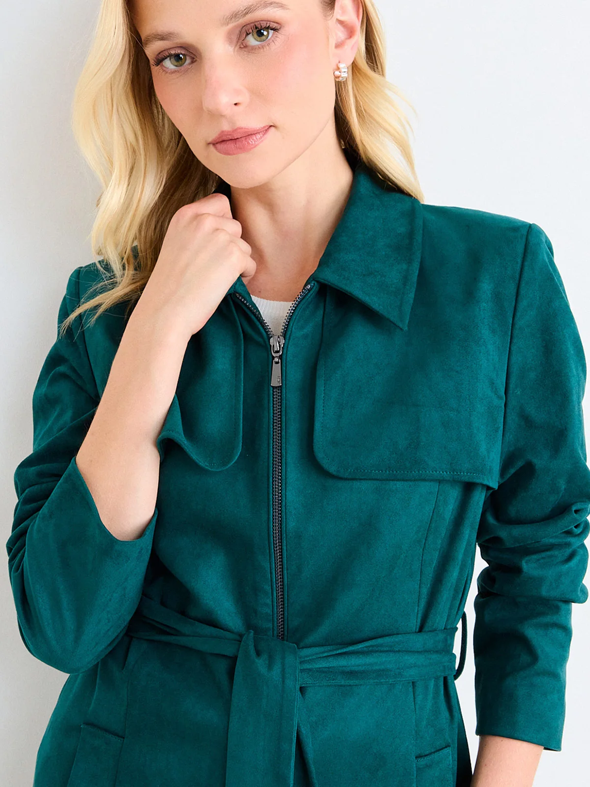 CHAQUETA MUJER ASH TRENCH LISO CUELLO CAMISERO - 4