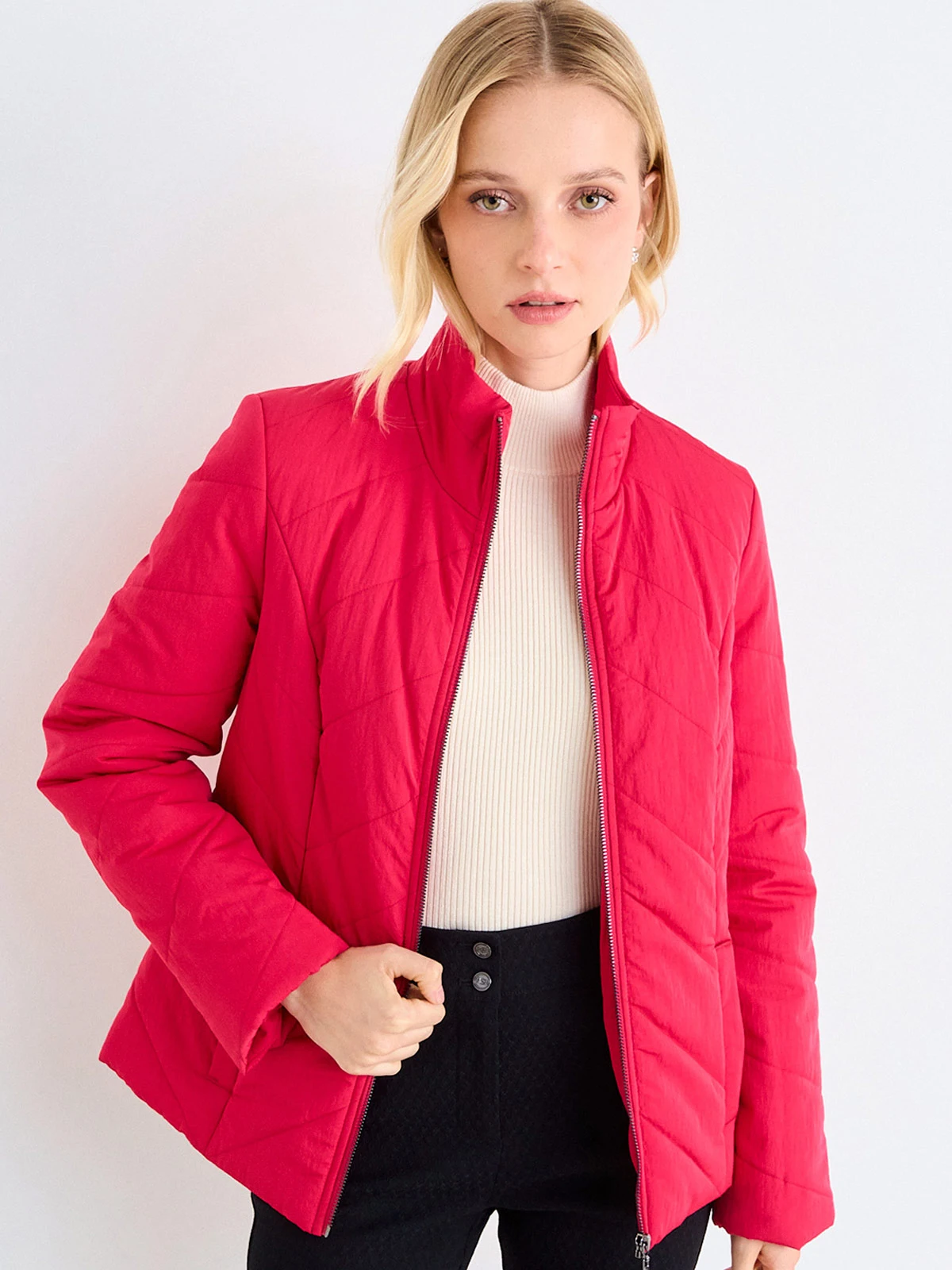 PARKA MUJER ASH CUELLO ALTO LISA ACOLCHADO - 2