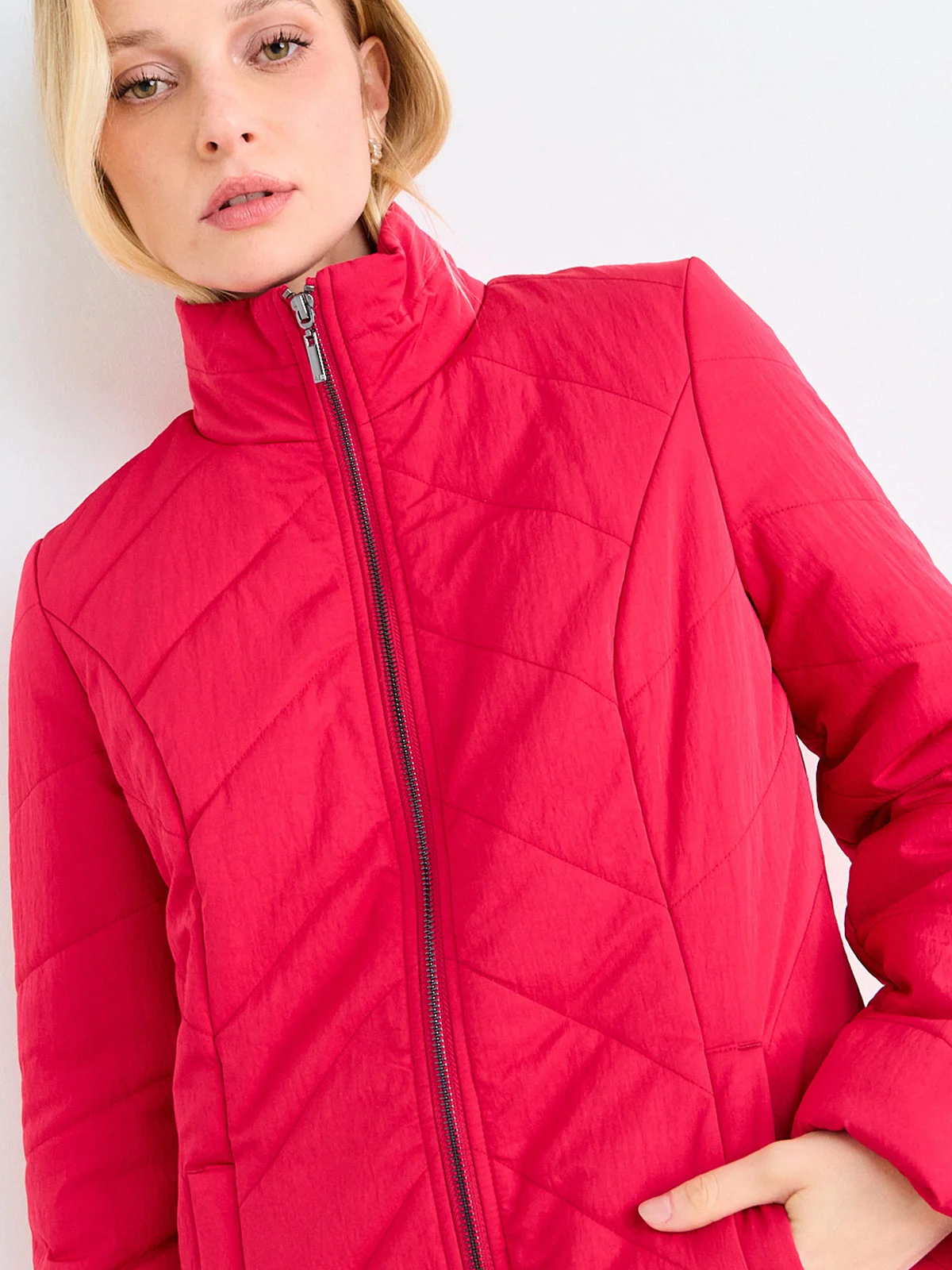 PARKA MUJER ASH CUELLO ALTO LISA ACOLCHADO - 3