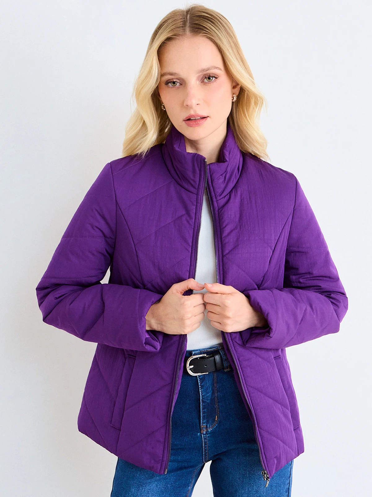PARKA MUJER ASH CUELLO ALTO LISA ACOLCHADO - 3