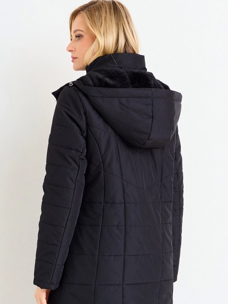 PARKA MUJER ASH CUELLO ALTO MANGA LARGA ENTALLADA GORRO - 3