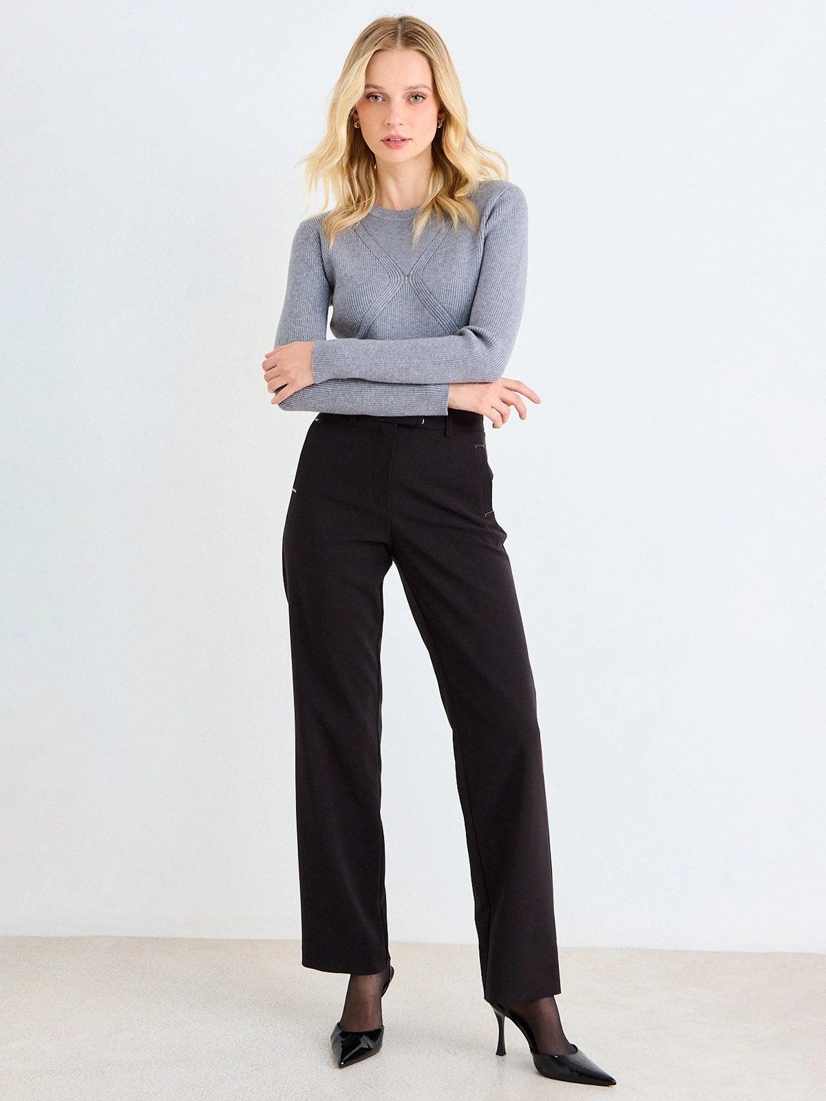 SWEATER MUJER ASH TEJIDA RIB - 1