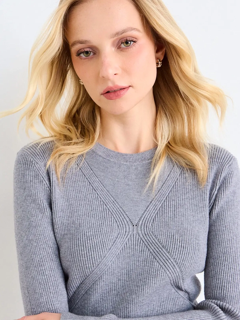 SWEATER MUJER ASH TEJIDA RIB - 4