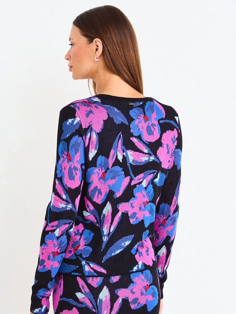 POLERA MUJER ASH TEJIDA JACQUARD BOTONES - 3