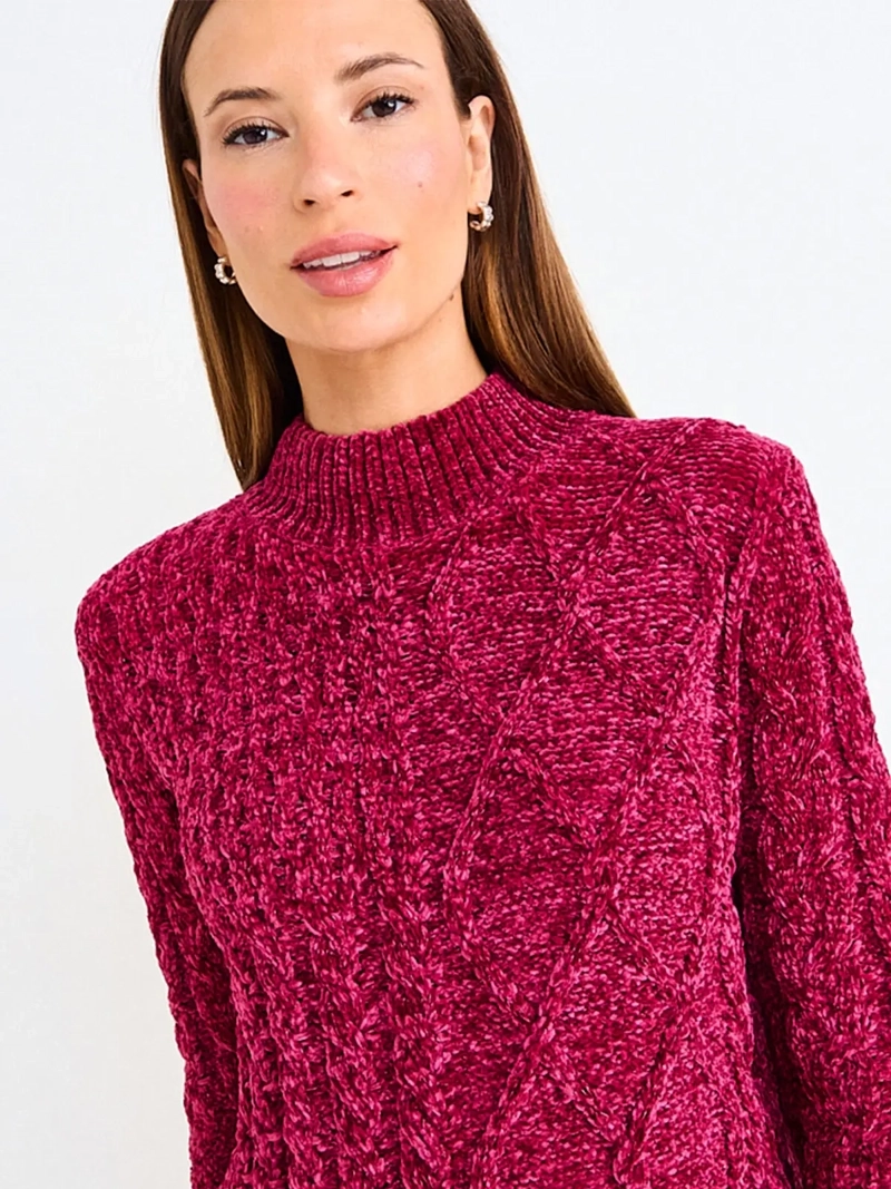 SWEATER MUJER ASH CHENILLE TRENZADO - 4