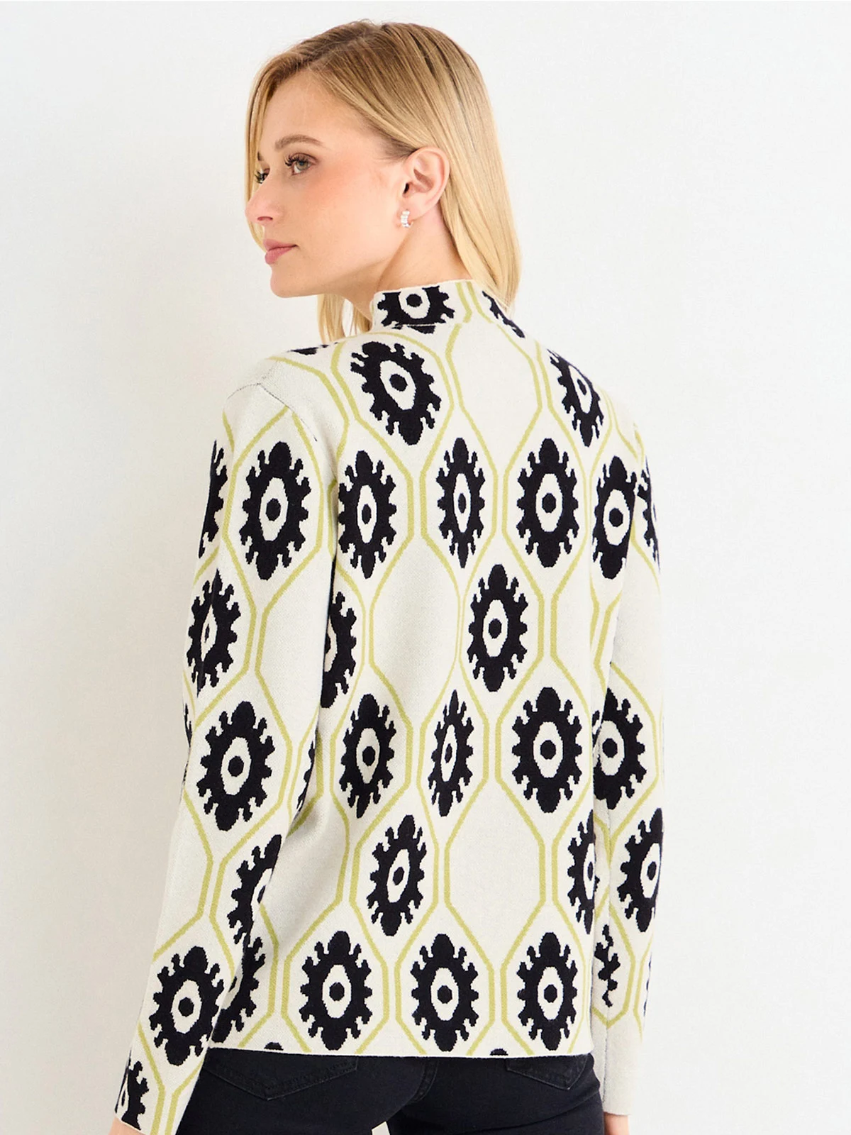 SWEATER MUJER ASH CUELLO ALTO JACQUARD - 4