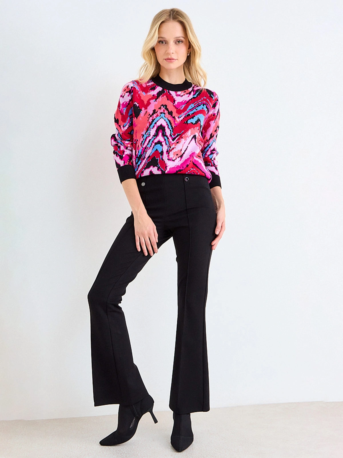 SWEATER MUJER ASH CUELLO REDONDO JACQUARD - 1