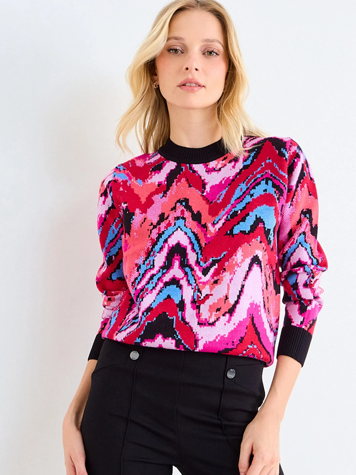 SWEATER MUJER ASH CUELLO REDONDO JACQUARD - 3