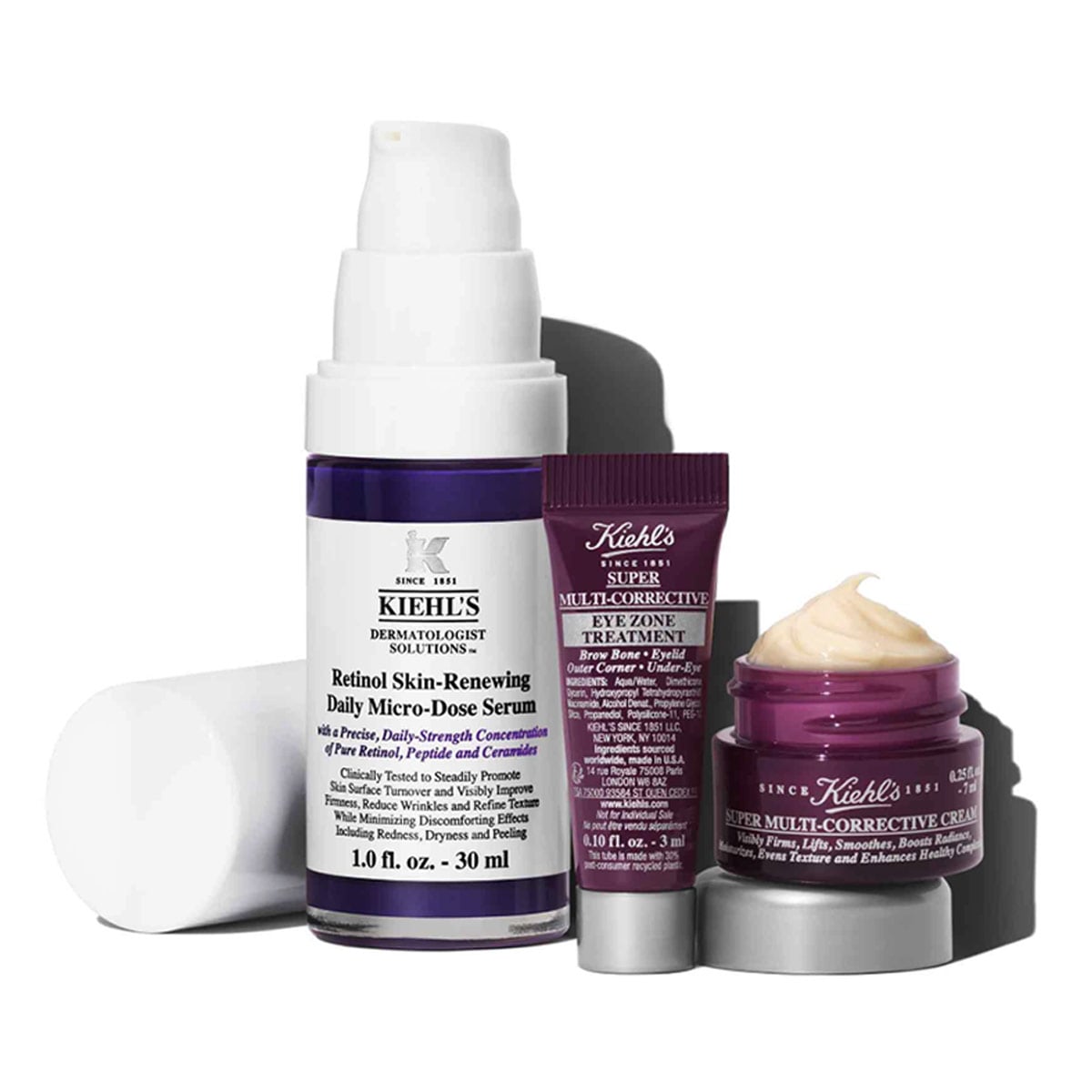 SET TRATAMIENTO ANTIEDAD KIEHLS ANTI-AGING PREPARATIONS 10 ML + 50 ML + 14 ML - 1