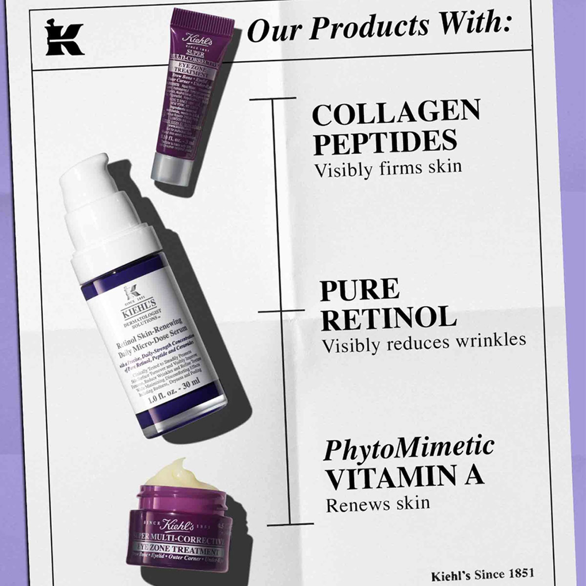 SET TRATAMIENTO ANTIEDAD KIEHLS ANTI-AGING PREPARATIONS 10 ML + 50 ML + 14 ML - 3