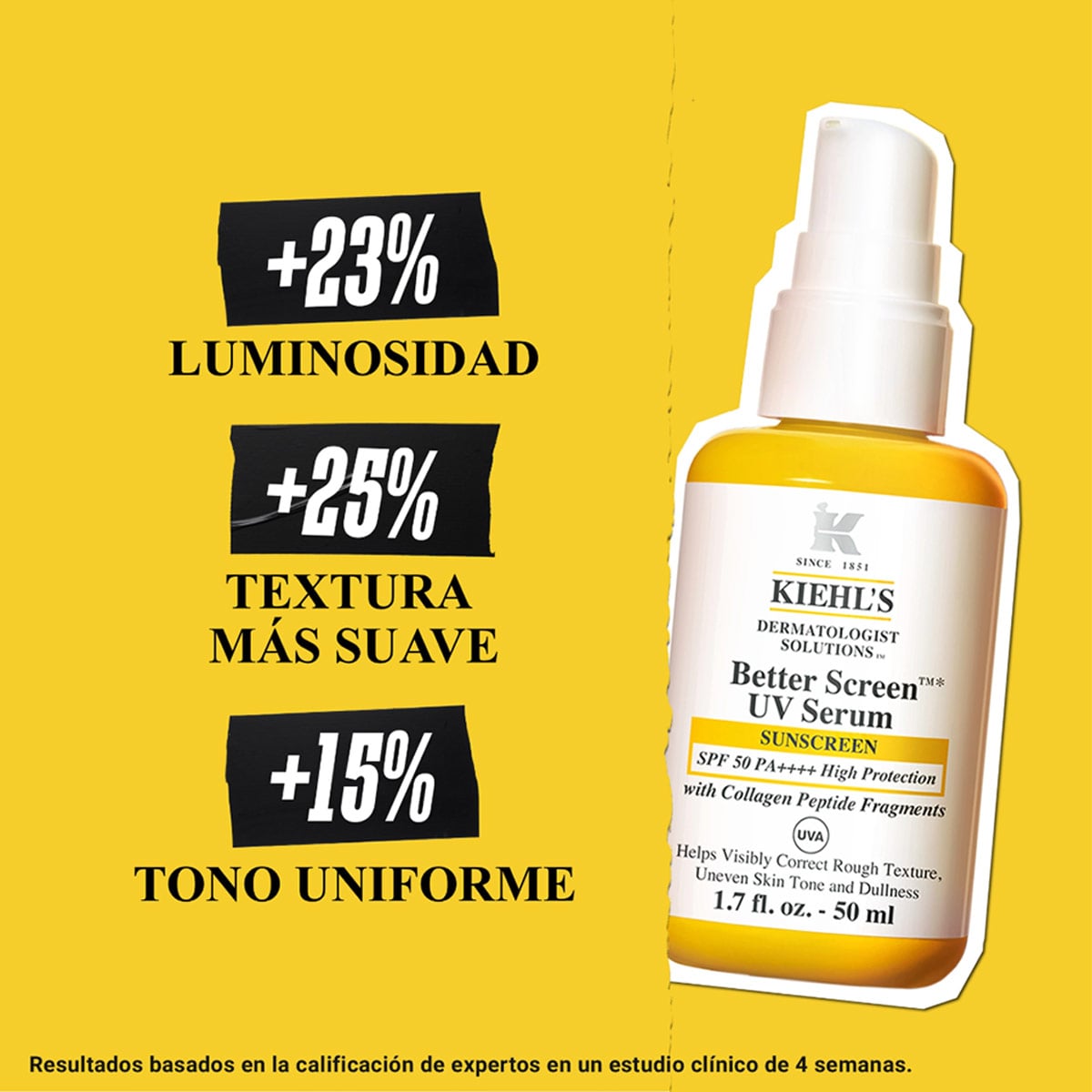 PROTECTOR SOLAR KIEHL'S BETTER SCREEN UV SERUM SPF 50+ UVA/UVB 50ML  - 2
