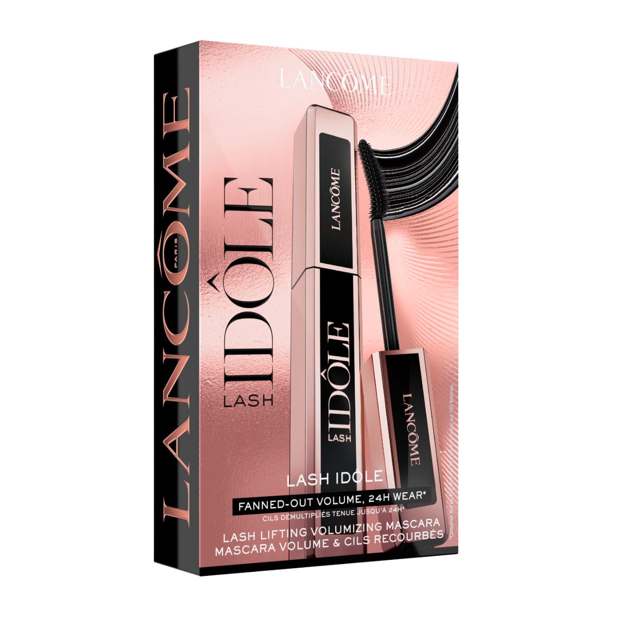 SET MASCARA DE PESTAÑAS +  DELINEADOR + DESMAQUILLANTE LANCOME LASH IDÔLE 8 ML + 0,7 G + 30 ML - 1