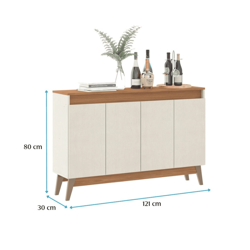 BUFFET EXIT TRENTO 4 PUERTA BEIGE - 5