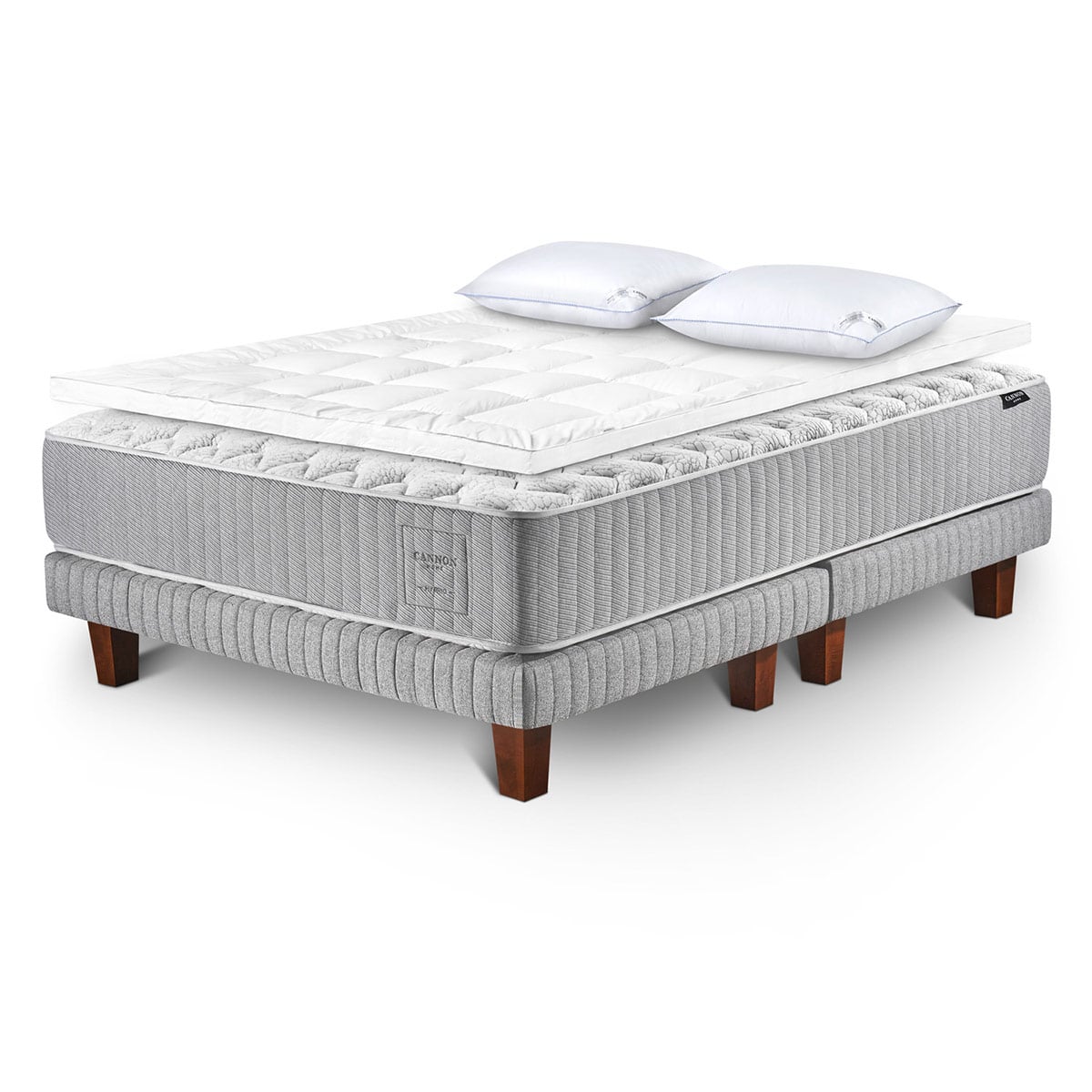 JUEGO DE DORMITORIO CANNON CAMA EUROPEA HYBRID COTTON KING + TOPPER + ALMOHADAS - 1