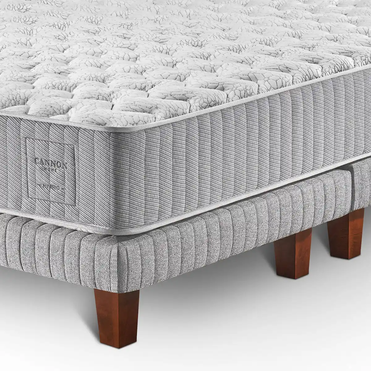 JUEGO DE DORMITORIO CANNON CAMA EUROPEA HYBRID COTTON KING + TOPPER + ALMOHADAS - 2