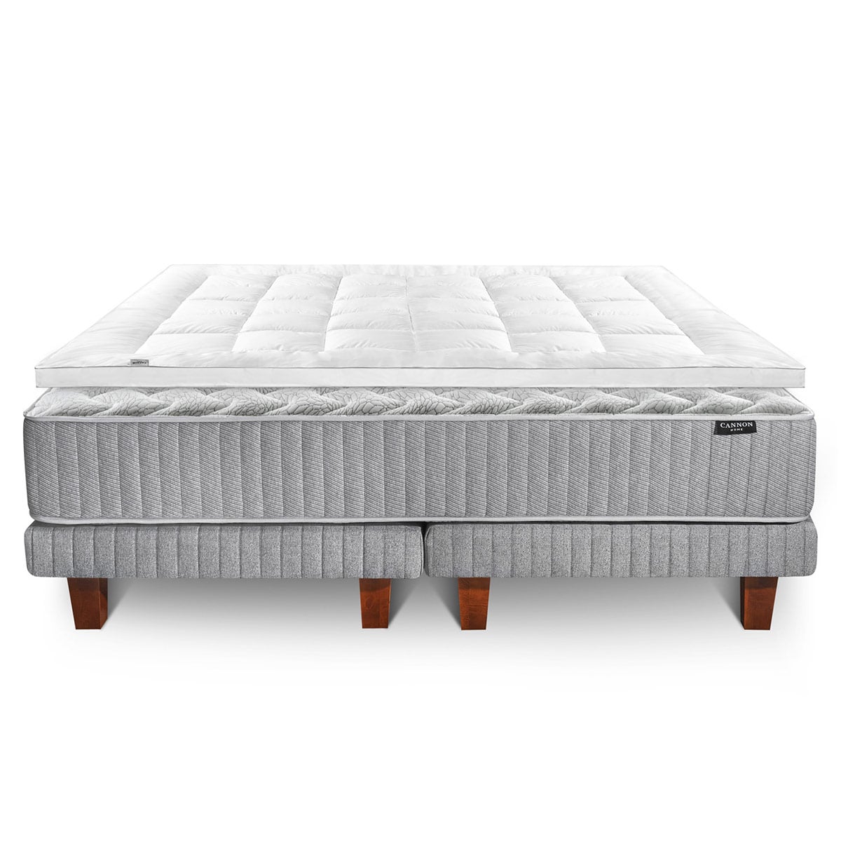 JUEGO DE DORMITORIO CANNON CAMA EUROPEA HYBRID COTTON KING + TOPPER + ALMOHADAS - 5