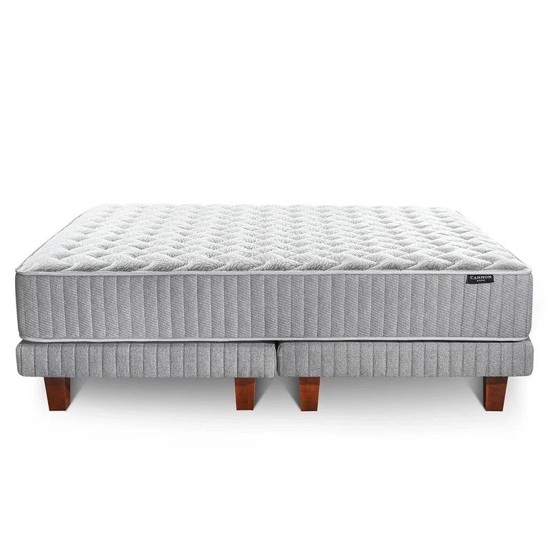 JUEGO DE DORMITORIO CANNON CAMA EUROPEA HYBRID COTTON KING + RESPALDO LINO BEIGE  - 5
