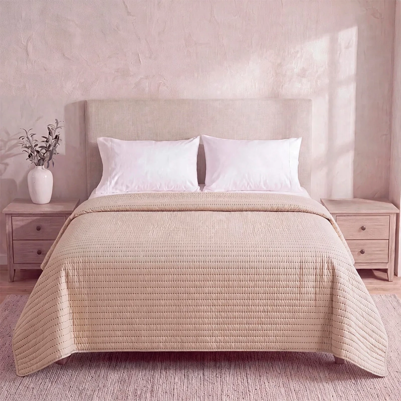 CUBRECAMA MAISON LINETT STITCH KING NEGRO