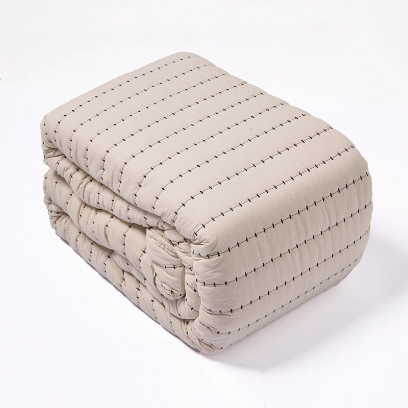 CUBRECAMA MAISON LINETT STITCH KING NEGRO - 4