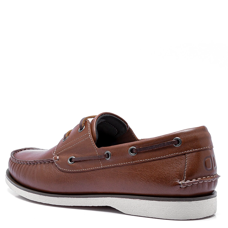 ZAPATOS HOMBRE DEMOCRATA CAFÉ DECK CUERO - 3