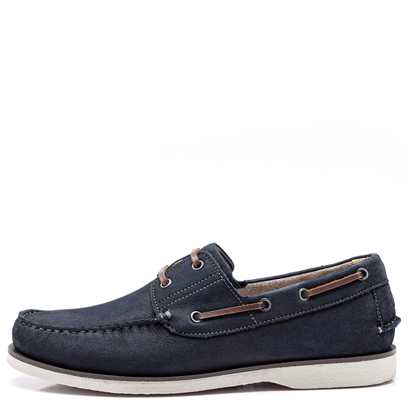 ZAPATOS HOMBRE DEMOCRATA AZUL MARINO DECK CUERO - 1
