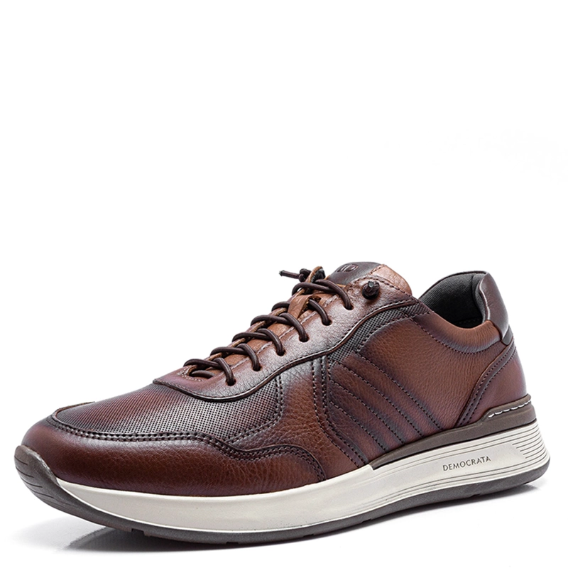 ZAPATILLAS HOMBRE DEMOCRATA CHOCOLATE MARK HI-SOFT 32 CUERO - 2