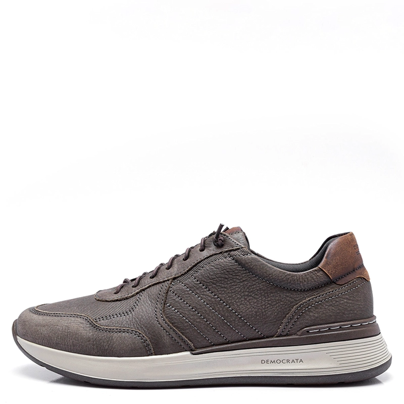 ZAPATILLAS HOMBRE DEMOCRATA GRIS MARK HI-SOFT 32 CUERO - 1
