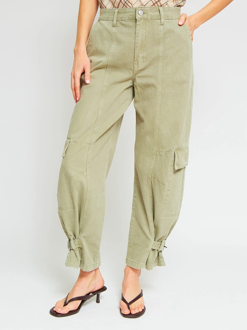 PANTALÓN MUJER MARQUIS ALGODÓN BARREL CARGO - 2