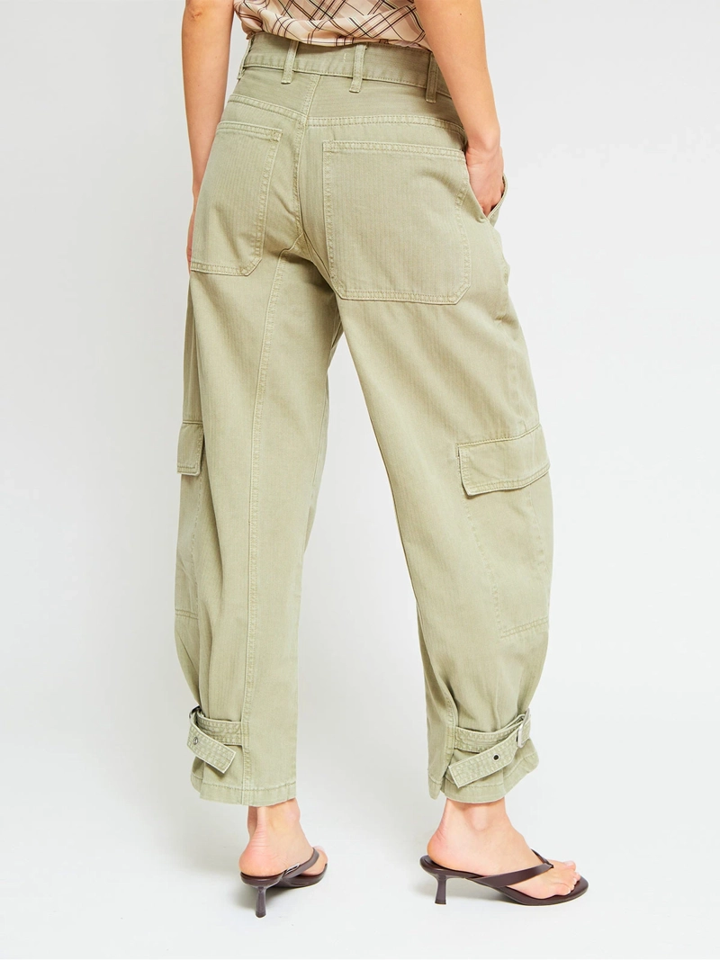 PANTALÓN MUJER MARQUIS ALGODÓN BARREL CARGO - 3