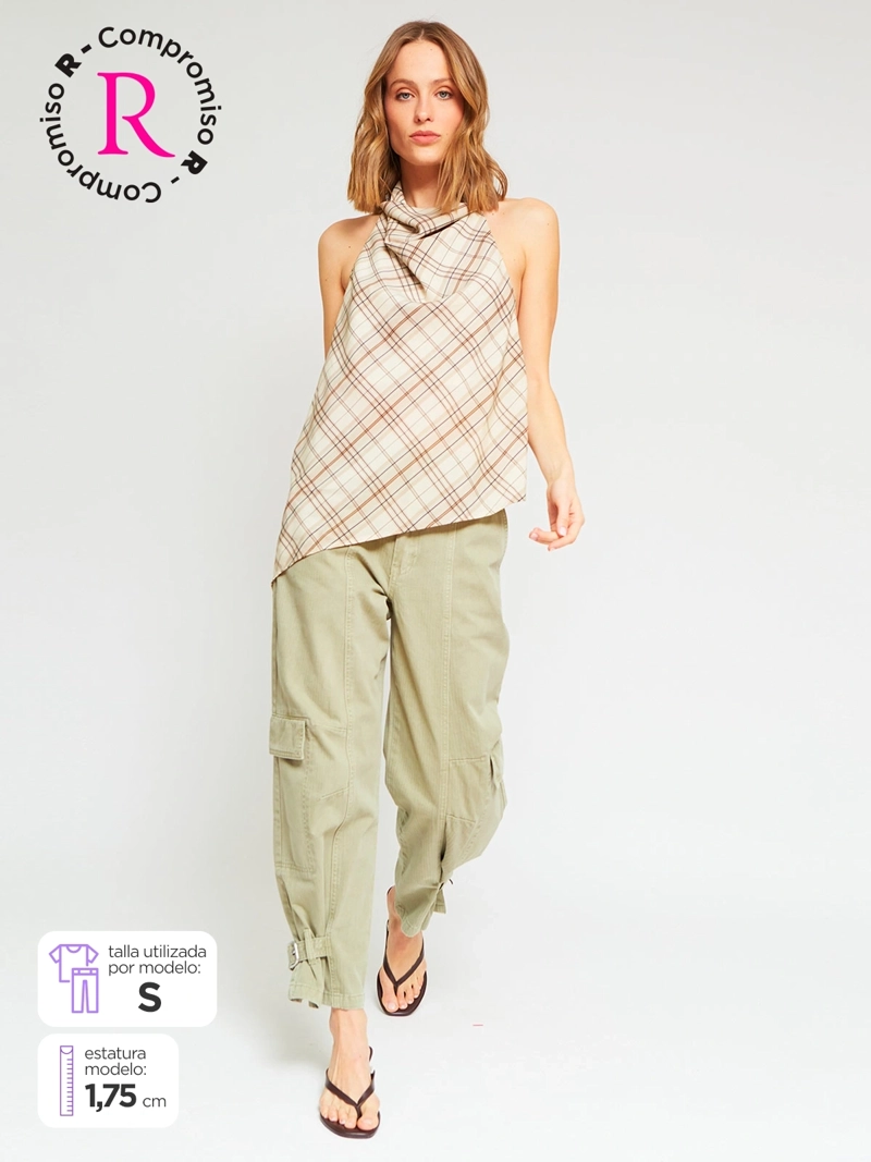PANTALÓN MUJER MARQUIS ALGODÓN BARREL CARGO