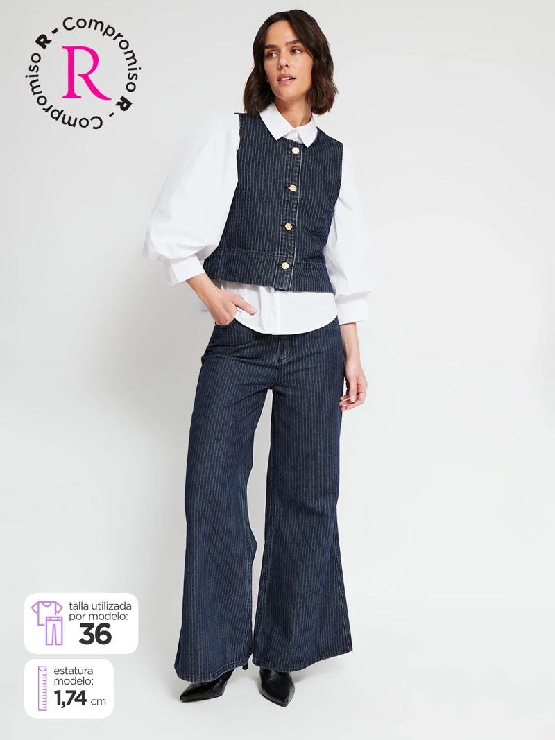 JEANS MUJER MARQUIS ALGODÓN RAYAS - 1