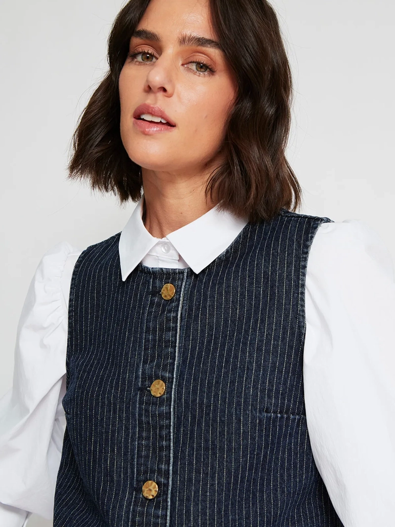 BLUSA MUJER MARQUIS ALGODÓN DENIM - 3