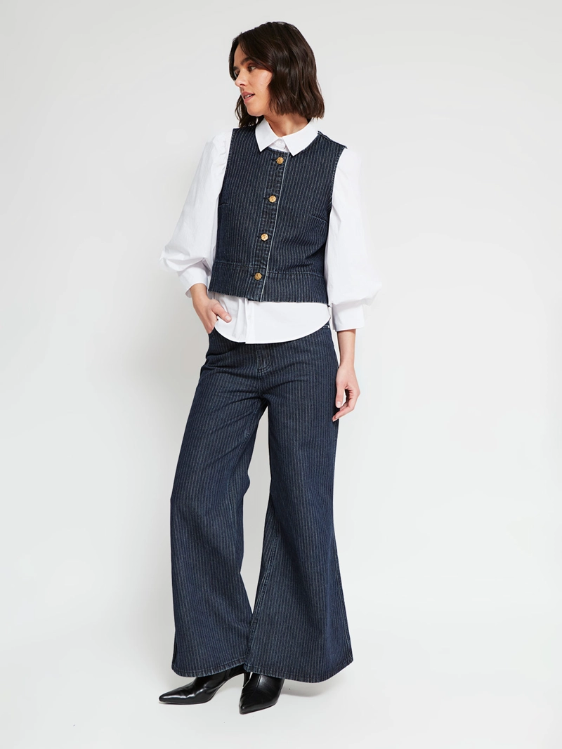 BLUSA MUJER MARQUIS ALGODÓN DENIM - 4