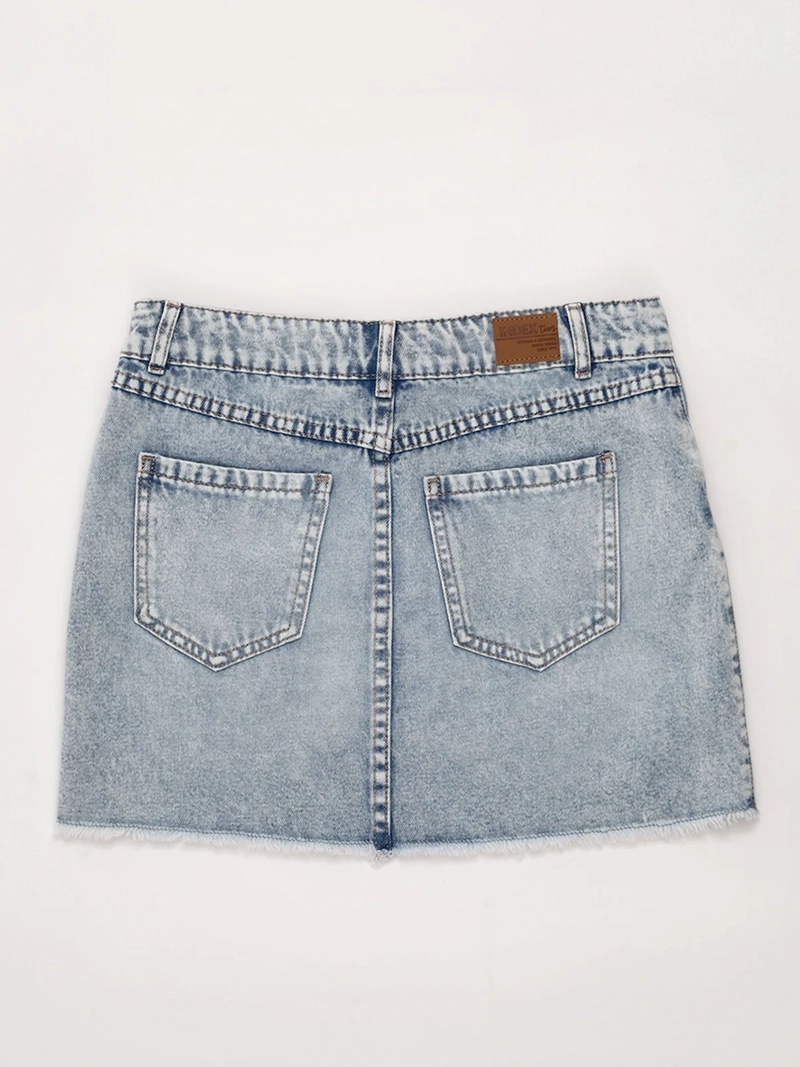 FALDA NIÑA INDEX TEEN ALGODÓN DENIM BORDADA - 4
