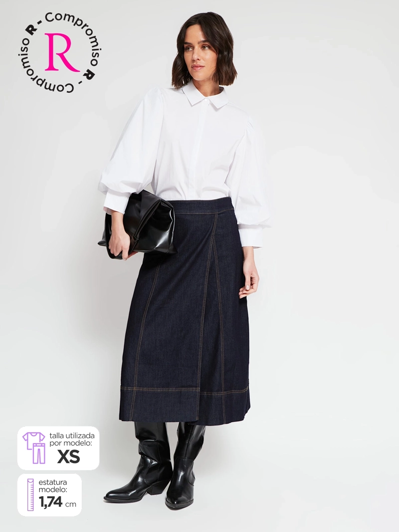 FALDA MUJER MARQUIS ALGODÓN DENIM - 1