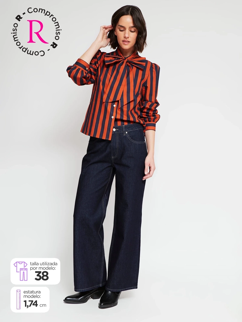 JEANS MUJER MARQUIS ALGODÓN WIDE LEG - 1