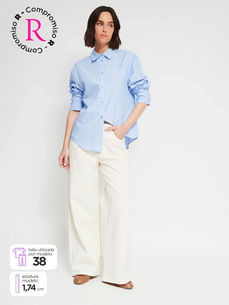 JEANS MUJER MARQUIS ALGODÓN WIDE LEG - 1