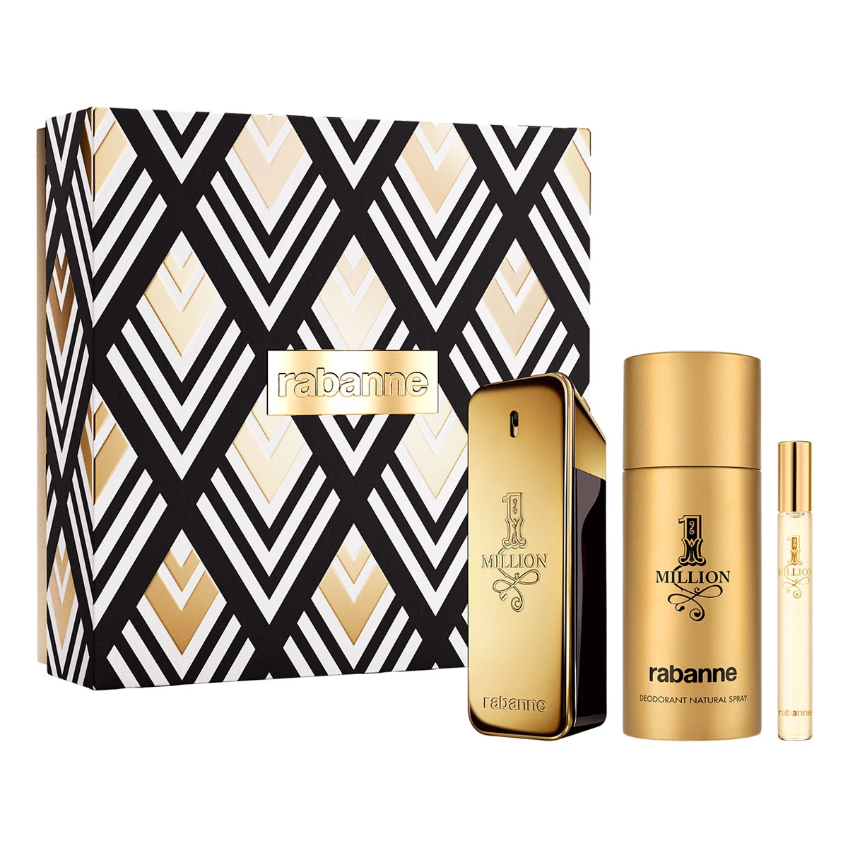 ESTUCHE PERFUME HOMBRE RABANNE 1 MILLION EDT 100ML+10ML+DESODORANTE 150ML - 1
