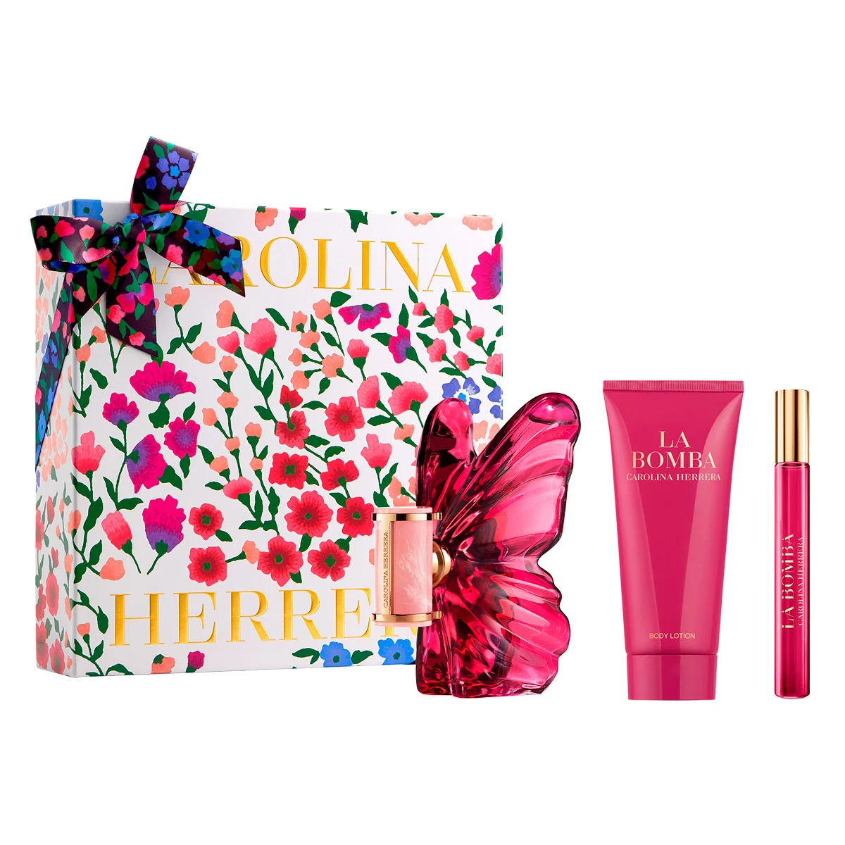 ESTUCHE PERFUME MUJER CAROLINA HERRERA LA BOMBA EDP 80ML+EDP 10ML+LOCIÓN CORPORAL 100ML - 1