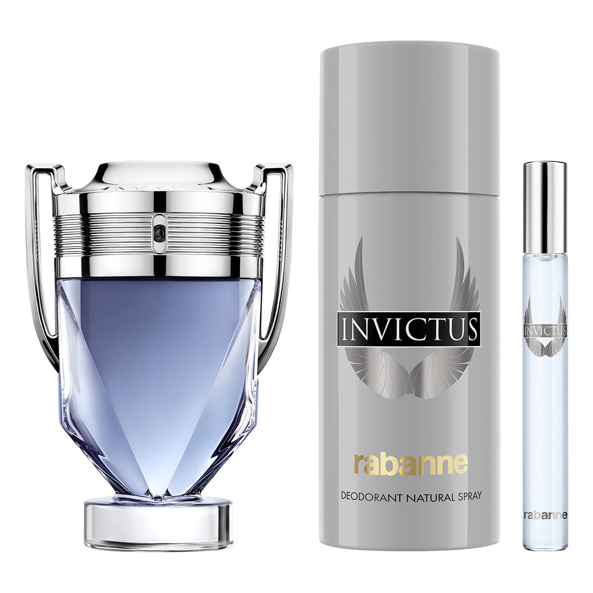 ESTUCHE PERFUME HOMBRE RABANNE INVICTUS EDT 100ML+150ML+EDT 10ML - 2