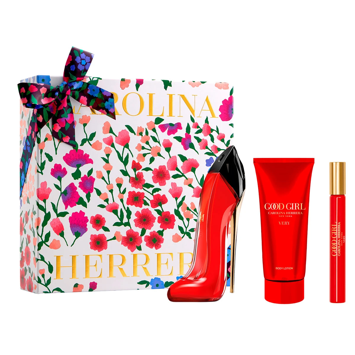 ESTUCHE PERFUME MUJER CAROLINA HERRERA VERY GOOD GIRL EDP 80ML+LOCIÓN CORPORAL 100ML+EDP 10ML - 1